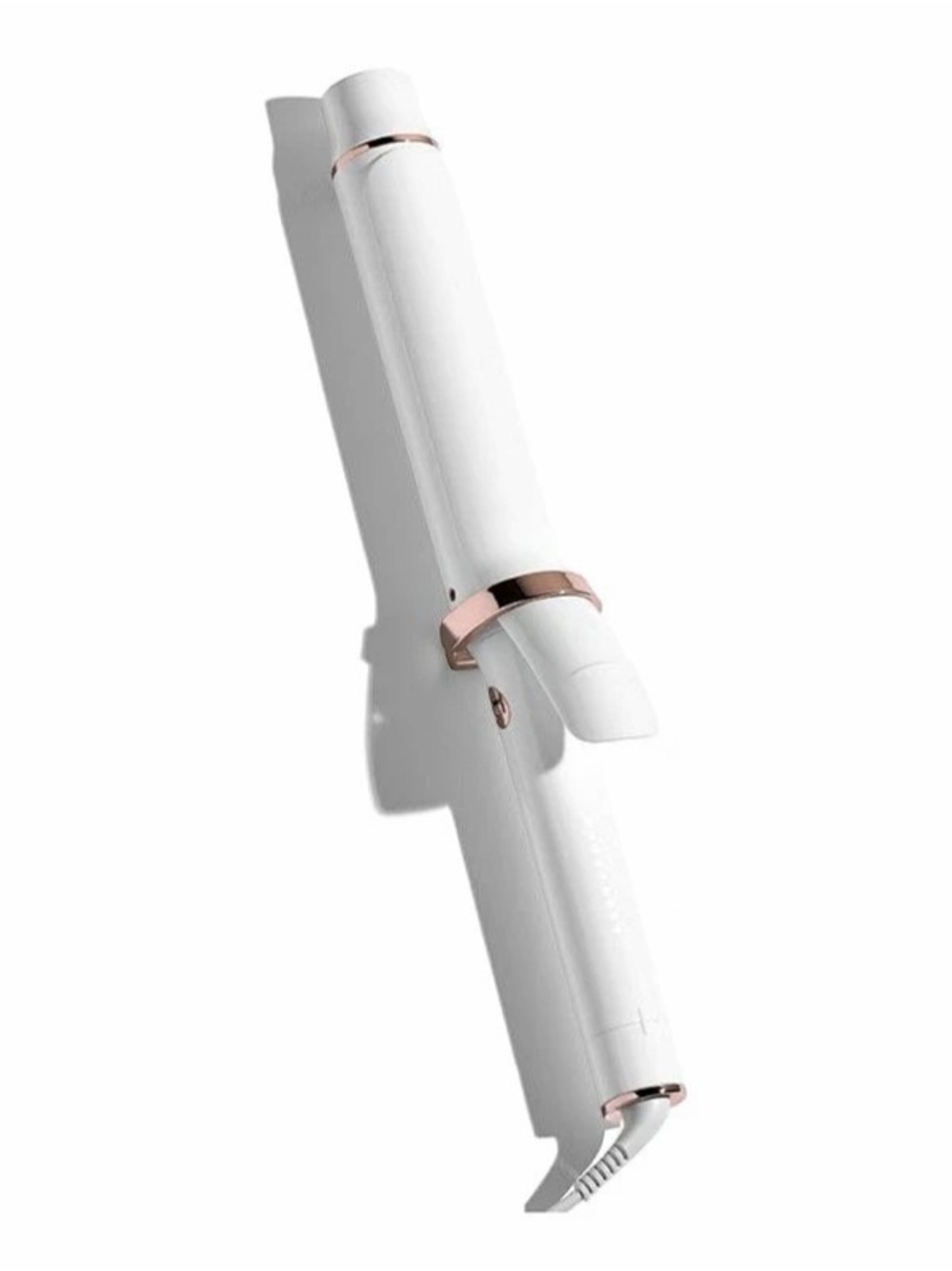 USED T3 SinglePass Curl Professional Curling Iron White 1.5 inch